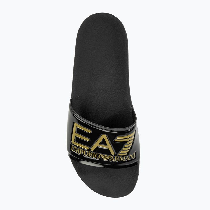 Παντόφλες EA7 Emporio Armani Water Sports Visibility shiny black/gold 5