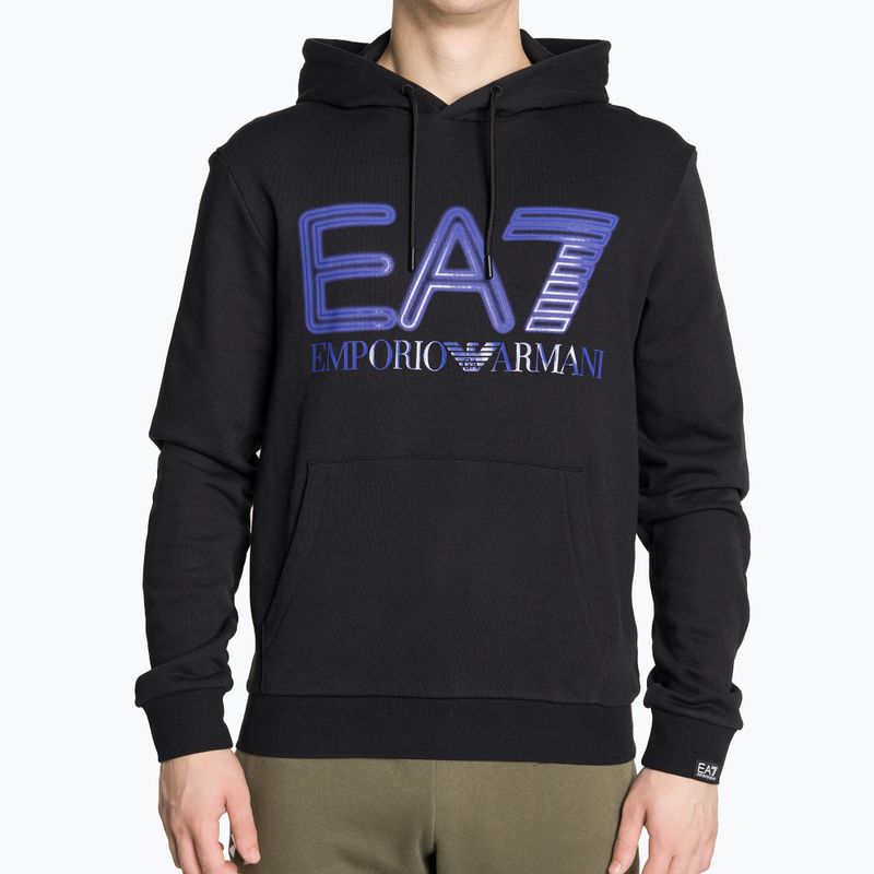 Ανδρικό φούτερ EA7 Emporio Armani Train Logo Series Oversize Logo Hoodie Coft black