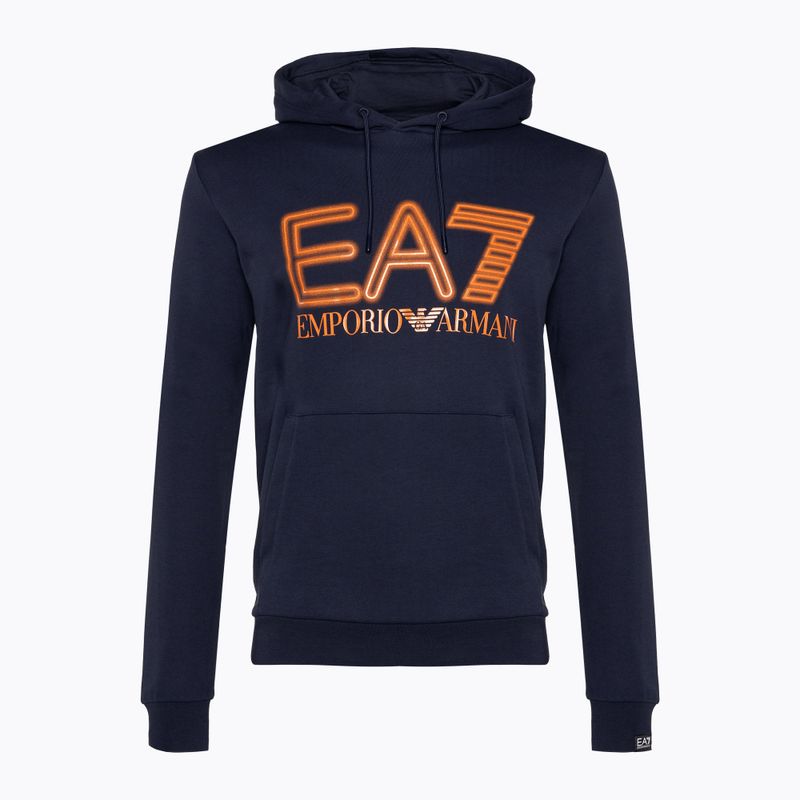 Ανδρικό φούτερ EA7 Emporio Armani Train Logo Series Oversize Logo Hoodie Coft navy blue 5