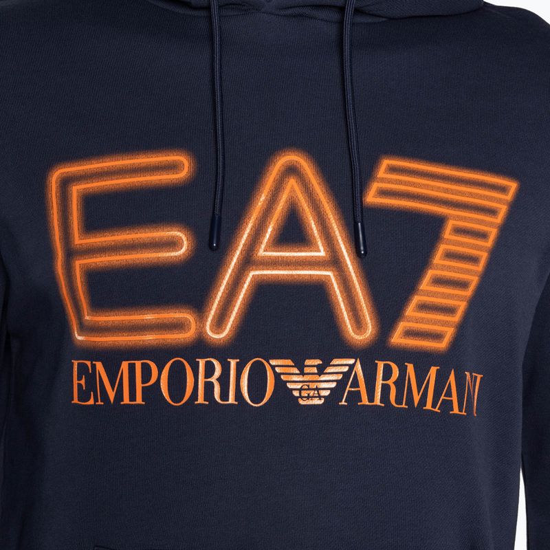 Ανδρικό φούτερ EA7 Emporio Armani Train Logo Series Oversize Logo Hoodie Coft navy blue 7