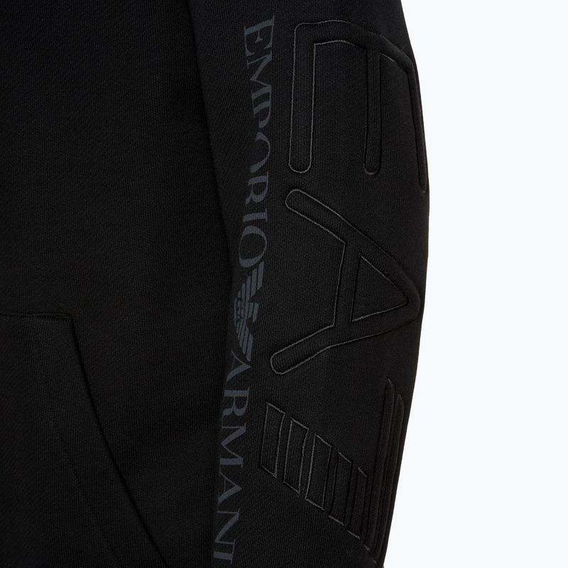 EA7 Emporio Armani Train Logo Series Embroidery Coft φούτερ μαύρο 4