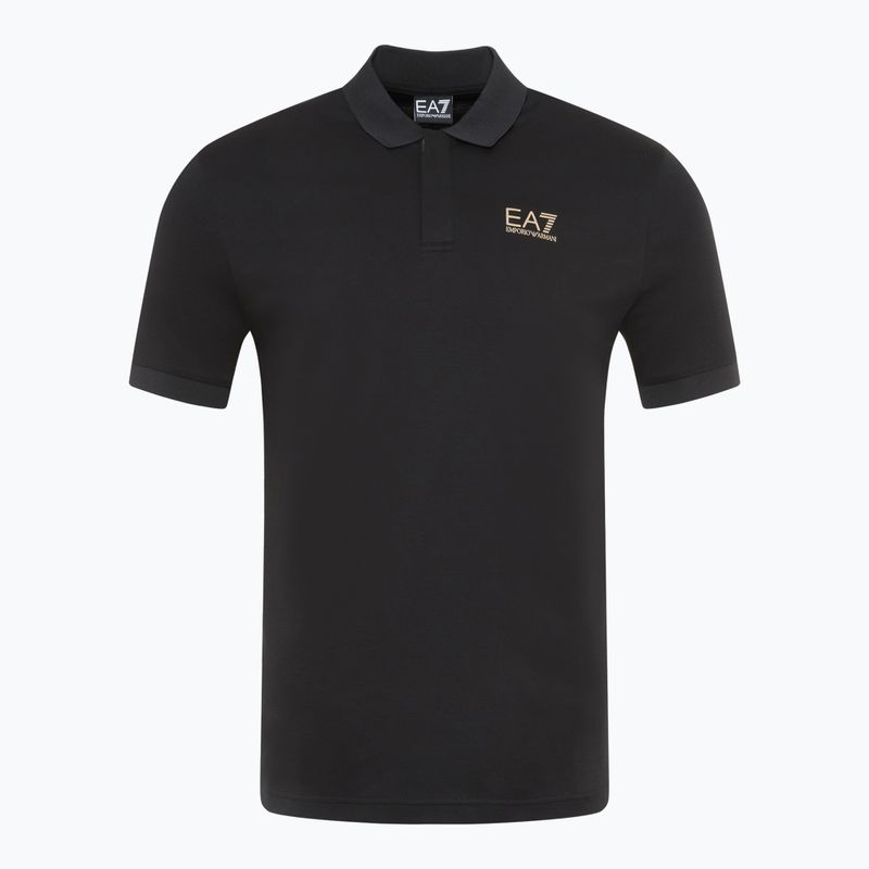 Ανδρικό EA7 Emporio Armani Train 7 Lines Polo μαύρο 0200 T-shirt