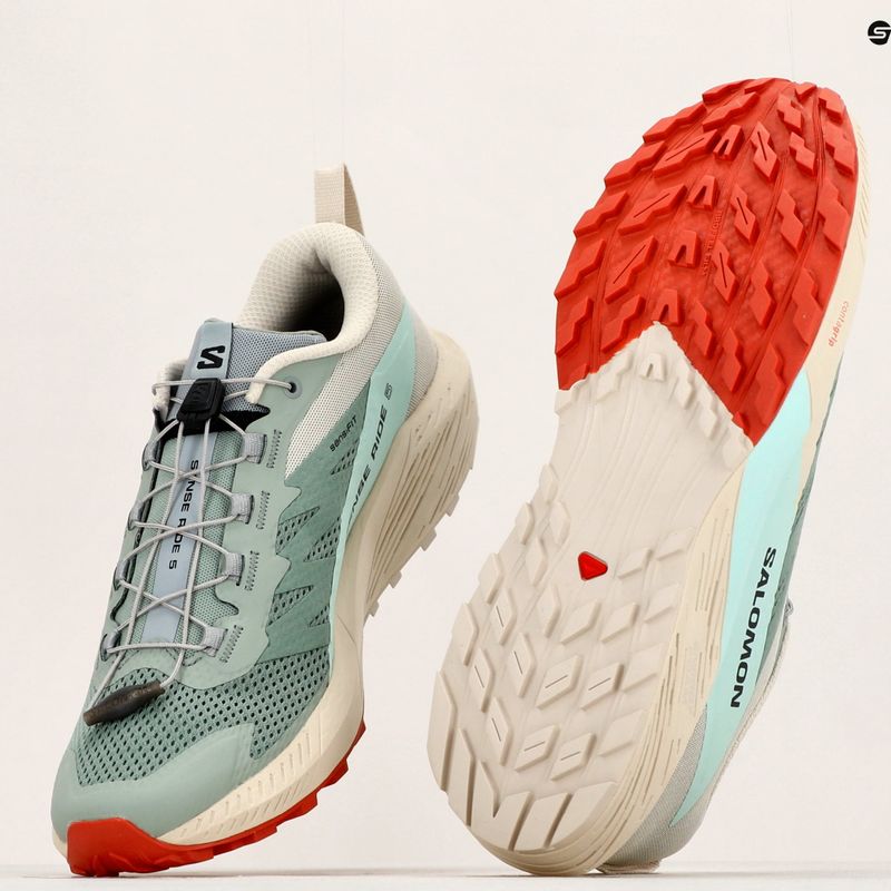 Salomon Sense Ride 5 Lily Pad/Rainy Day/Bleached Aqua ανδρικά παπούτσια για τρέξιμο L47211700 16