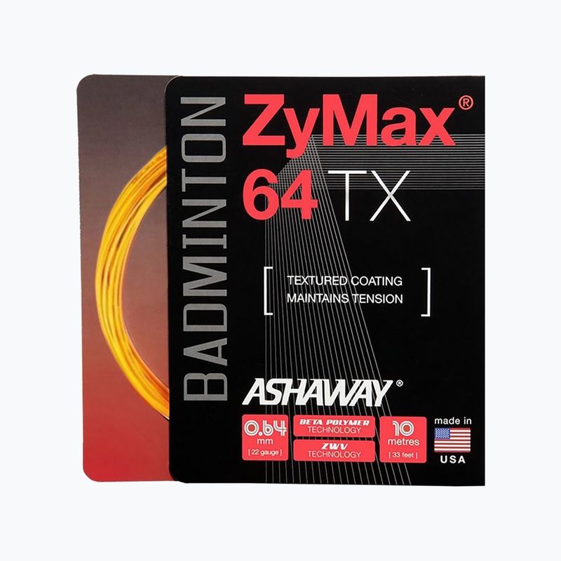 Χορδή μπάντμιντον ASHAWAY ZyMax 64 TX - σετ πορτοκαλί