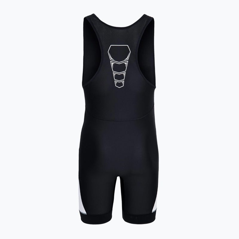 Ανδρική φόρμα Nike Grappler Elite Singlet μαύρο/λευκό ολόσωμη φόρμα 2