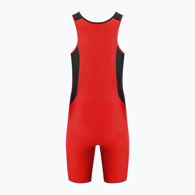 Ανδρική ολόσωμη φόρμα Nike Weightlifting Singlet scarlet/black 2