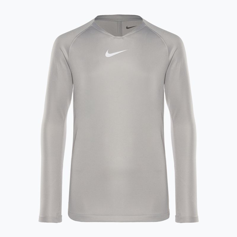 Nike Dri-FIT Park First Layer pewter γκρι/λευκό παιδικό μακρυμάνικο θερμικό μανίκι