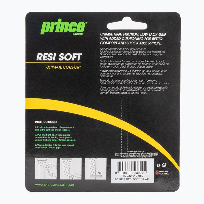 Περιτύλιγμα ρακέτας σκουός Prince Resi Soft white 2