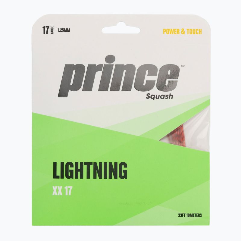 Χορδή σκουός Prince Lightning XX 17 set red