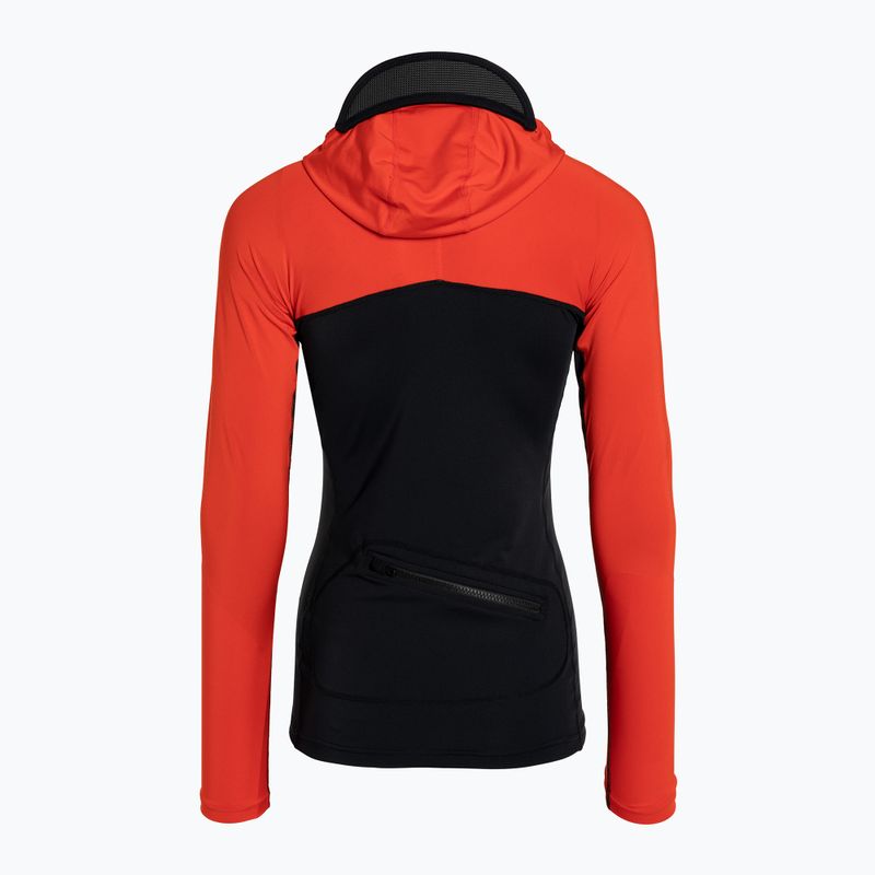 Dakine γυναικεία μπλούζα κολύμβησης Hd Snug Fit Rashguard Hoodie μαύρο και κόκκινο DKA333W0002 6