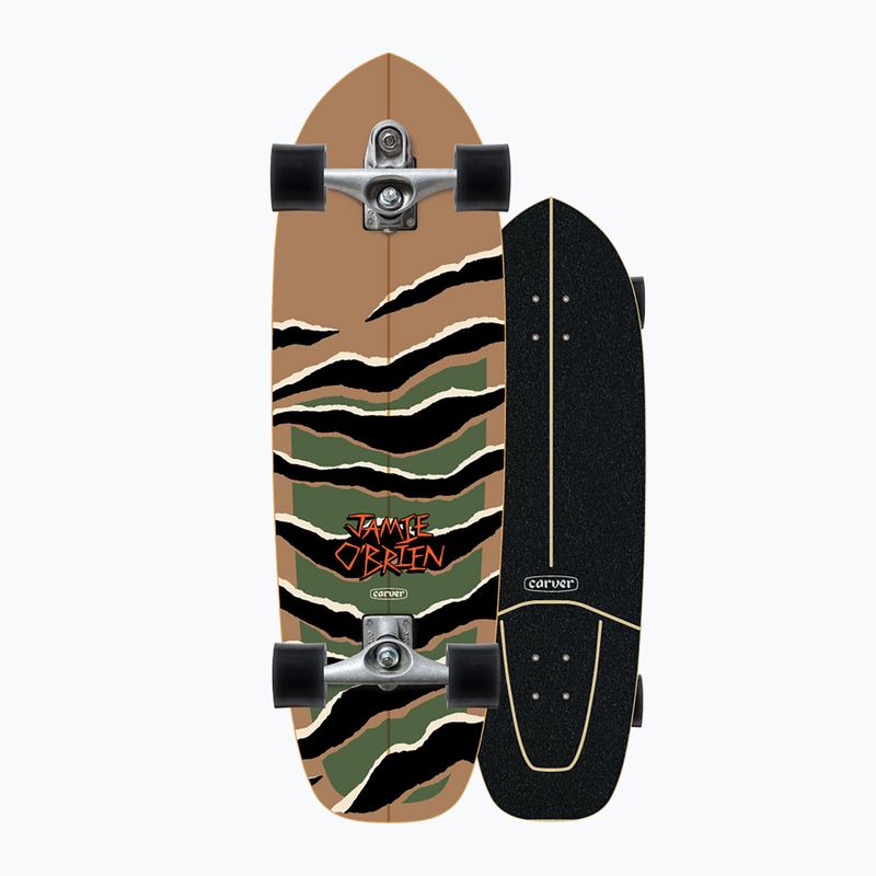 Carver C7 Raw 33.5" JOB Camo Tiger 2022 Πλήρες καφέ και πράσινο surfskateboard C1013011141 8