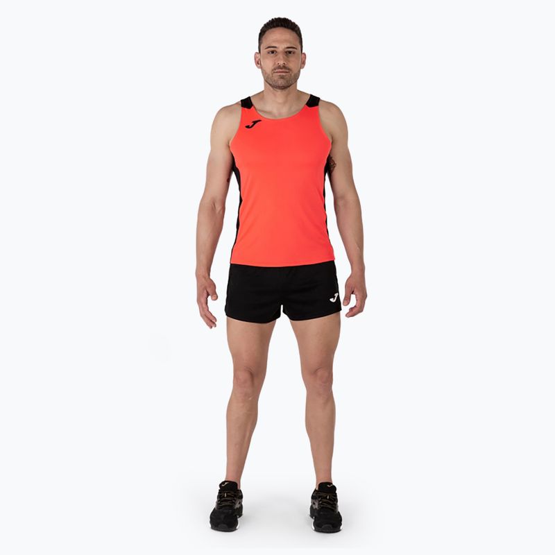 Ανδρικό Tank top για τρέξιμο Joma Record II fluor coral/black 2