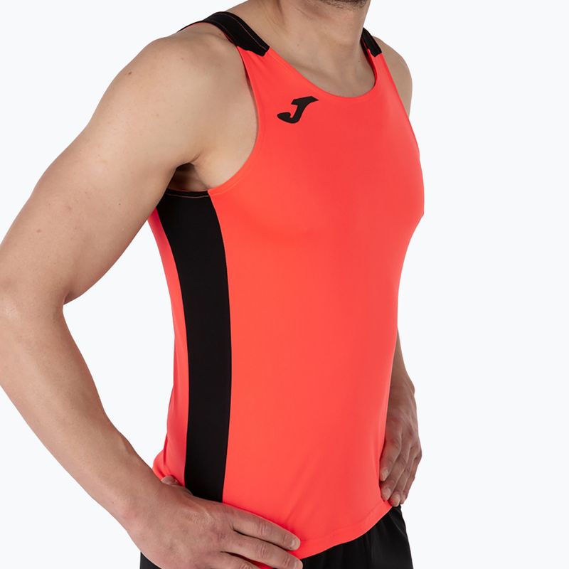 Ανδρικό Tank top για τρέξιμο Joma Record II fluor coral/black 4