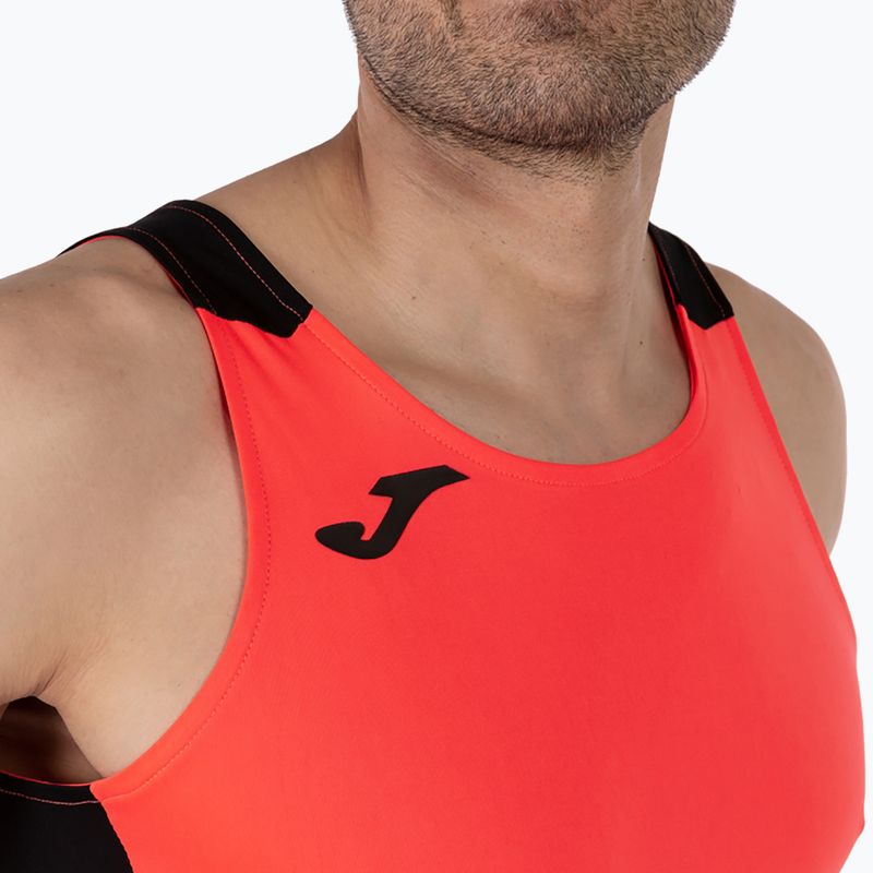 Ανδρικό Tank top για τρέξιμο Joma Record II fluor coral/black 5