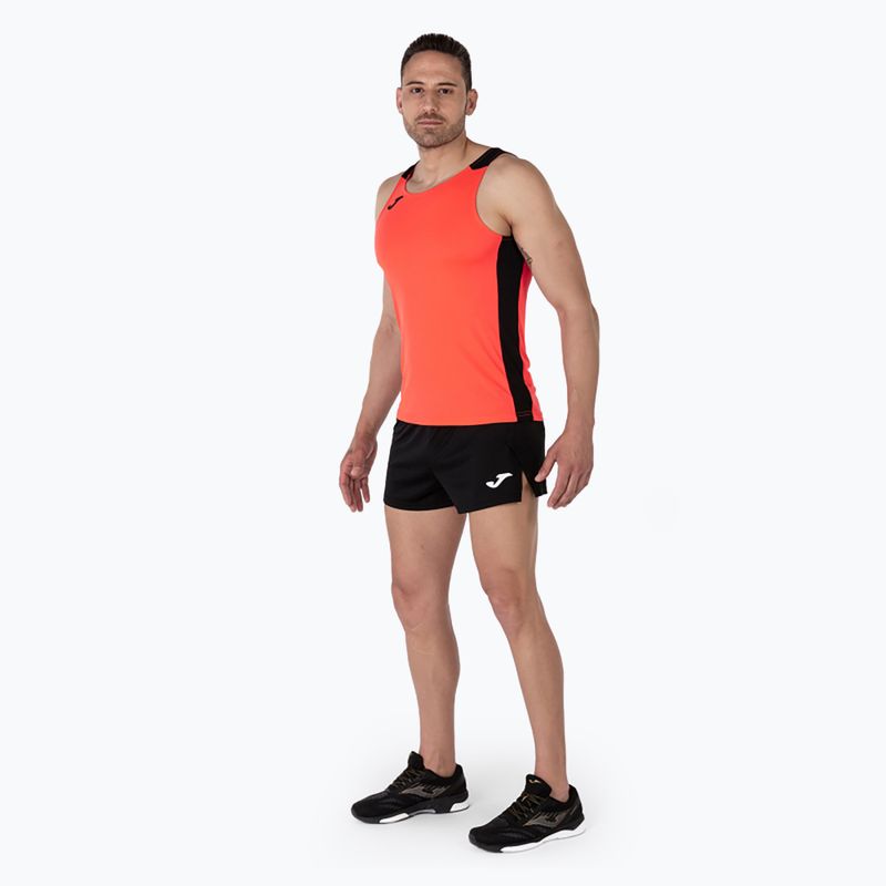 Ανδρικό Tank top για τρέξιμο Joma Record II fluor coral/black 7