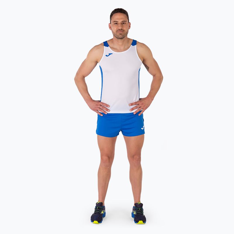 Ανδρικό Tank top για τρέξιμο Joma Record II white/royal 2