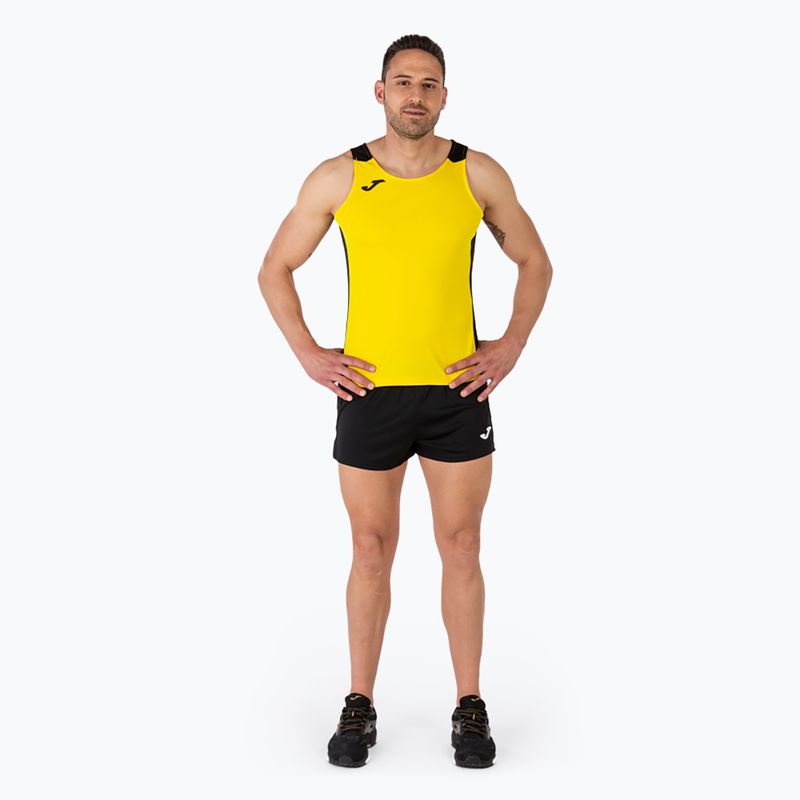 Ανδρικό Tank top για τρέξιμο Joma Record II yellow/black 2