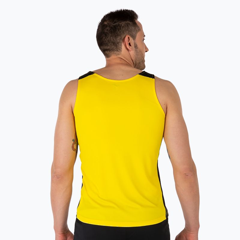 Ανδρικό Tank top για τρέξιμο Joma Record II yellow/black 3