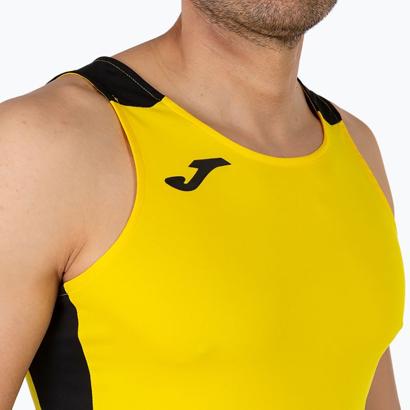 Ανδρικό Tank top για τρέξιμο Joma Record II yellow/black 5