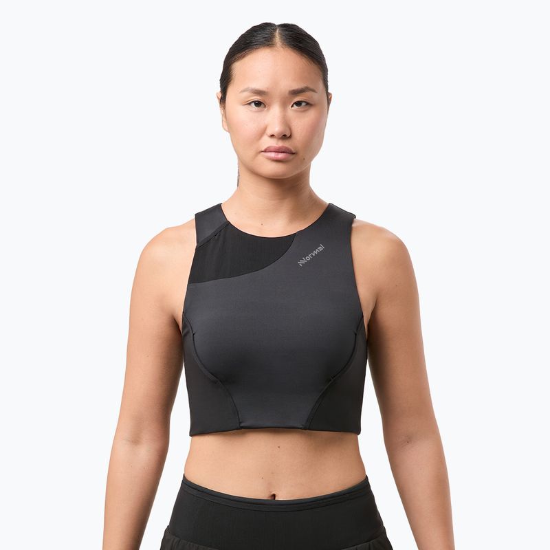 Γυναικείο Tank top για τρέξιμο NNormal Trail Cropped Top black