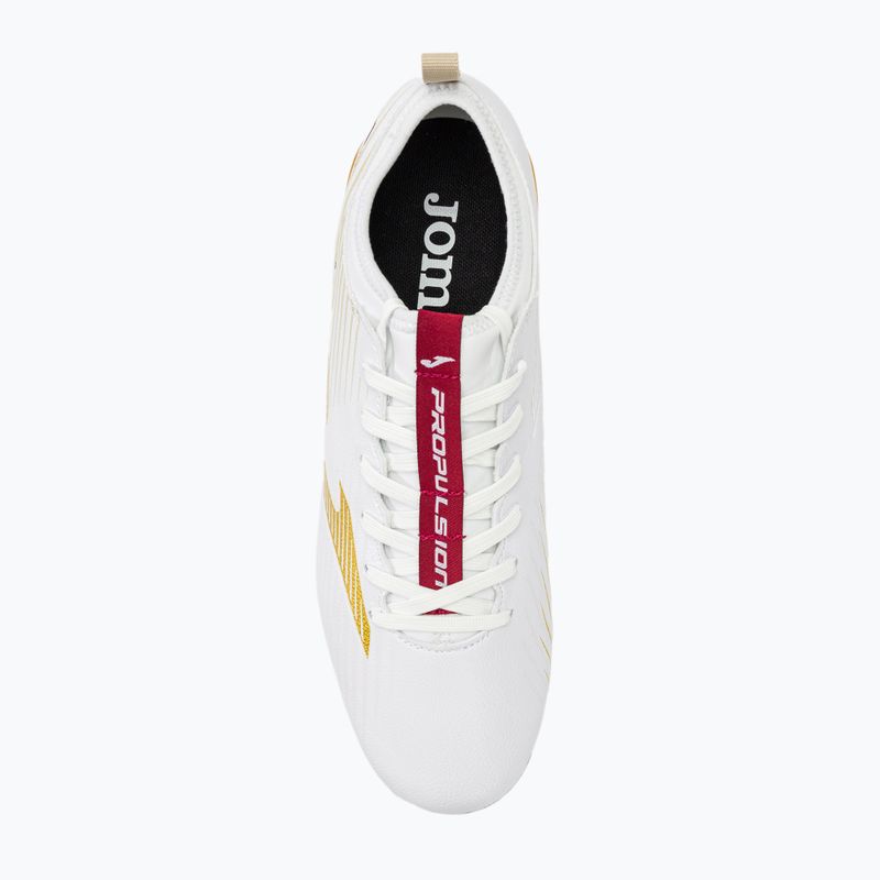 Joma Propulsion Cup FG ανδρικά ποδοσφαιρικά παπούτσια λευκό/χρυσό 5