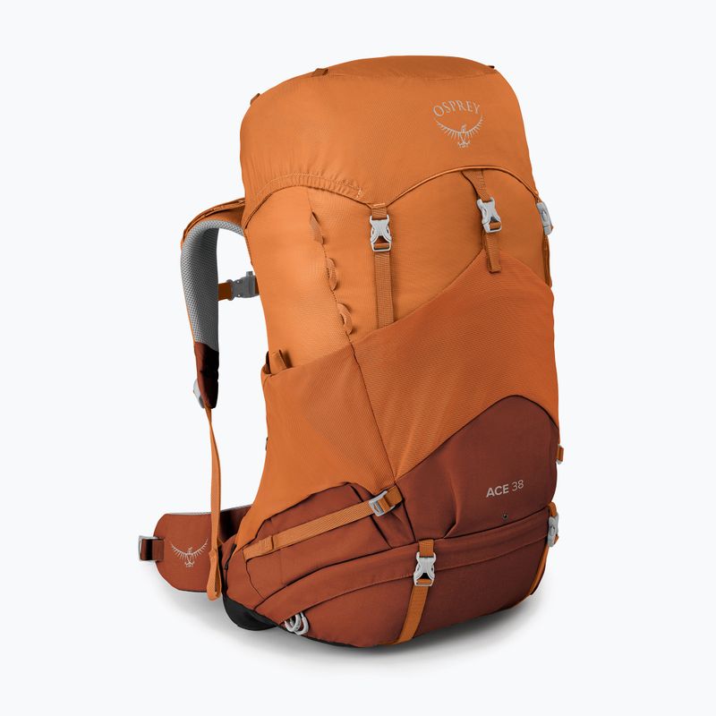 Osprey Ace 38 l πορτοκαλί ηλιοβασίλεμα παιδικό σακίδιο πεζοπορίας 5