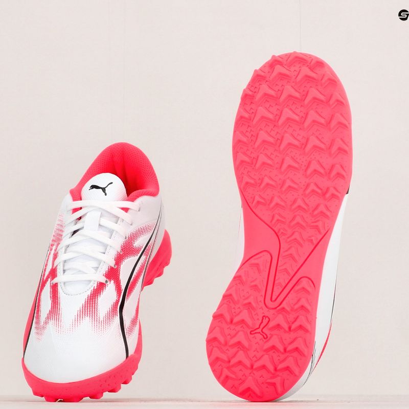 PUMA Ultra Play TT Jr παιδικά ποδοσφαιρικά παπούτσια puma white/puma black/fire orchid 12