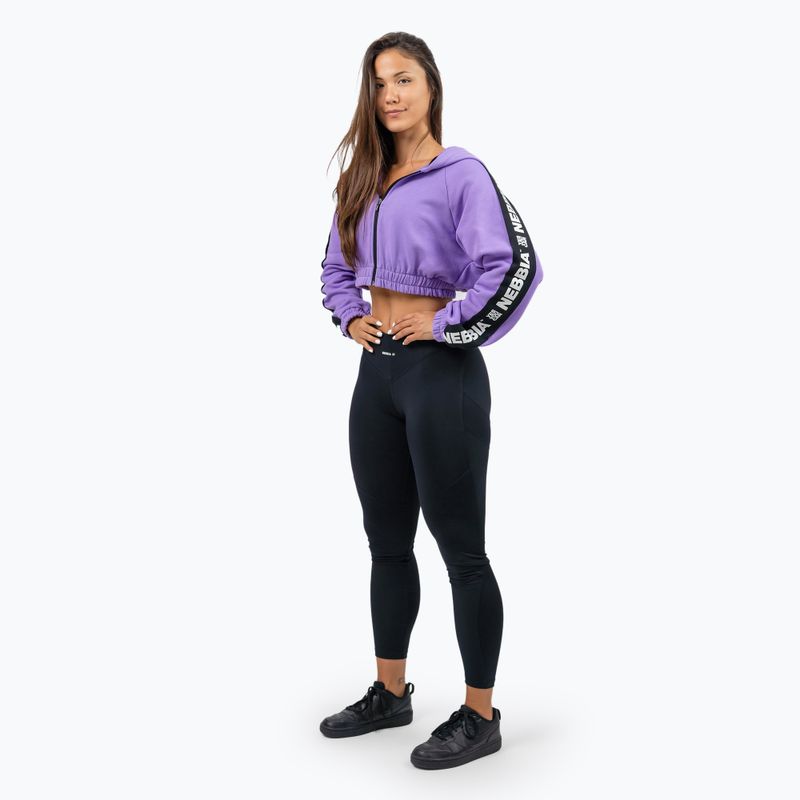 Γυναικείο φούτερ NEBBIA Crop Hoodie Iconic lila 2