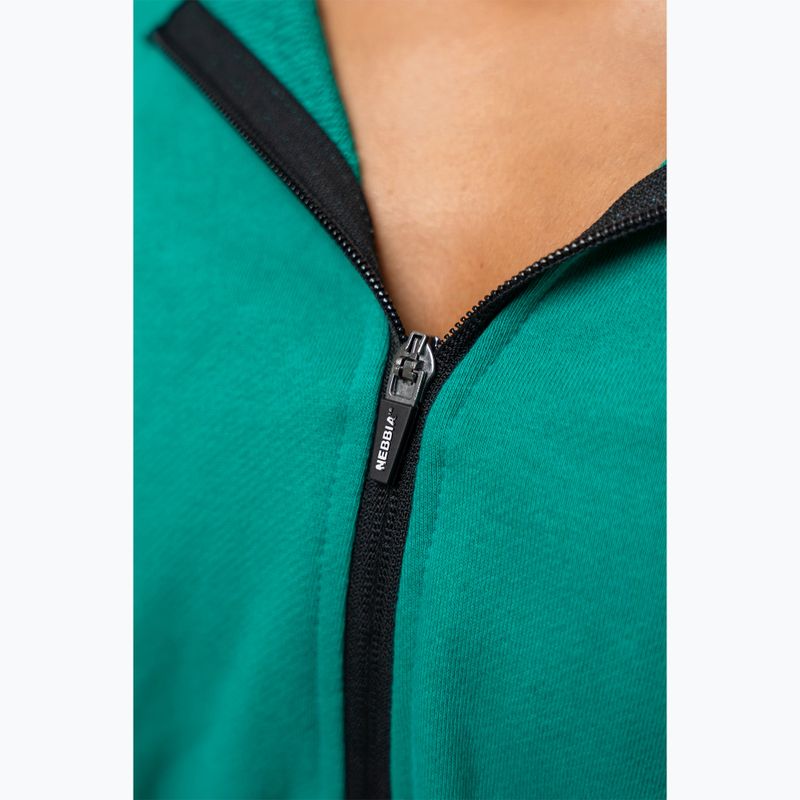 Γυναικείο φούτερ NEBBIA Crop Hoodie Iconic green 6