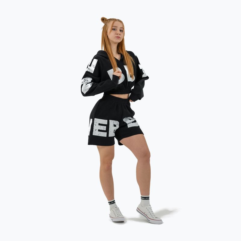 Γυναικείο NEBBIA Training Cropped Hoodie Muscle Mommy μαύρο 2