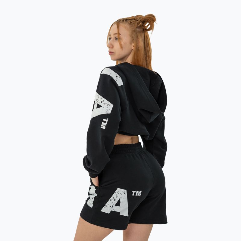 Γυναικείο NEBBIA Training Cropped Hoodie Muscle Mommy μαύρο 4