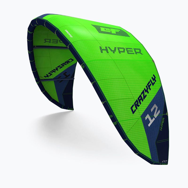 CrazyFly Hyper πράσινος χαρταετός για kitesurfing T001-0118