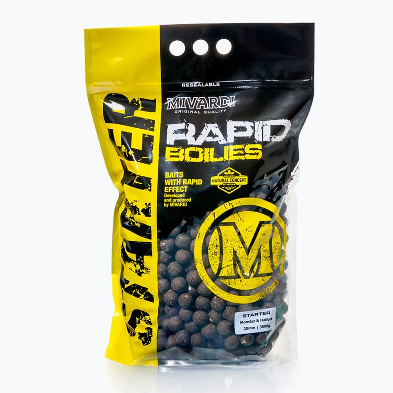 MIVARDI Rapid Boilies Starter Monster & Halibut πρωτεϊνικές μπάλες 3,5 kg