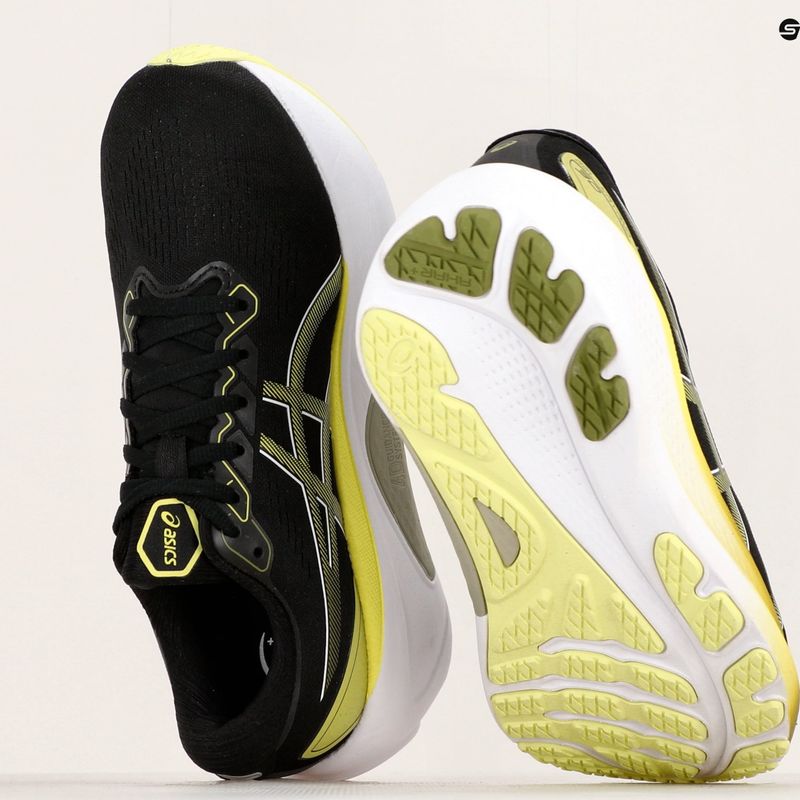 ASICS Gel-Kayano 30 ανδρικά αθλητικά παπούτσια για τρέξιμο μαύρο/κίτρινο λάμψη 18