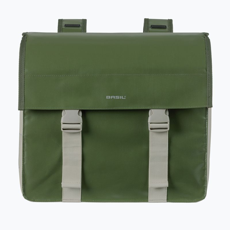 Basil Urban Load Double Bag 53 l πράσινο / άμμος ποδηλάτων panniers 2