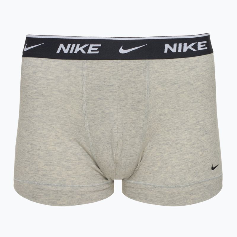 Ανδρικά σορτς μποξεράκια Nike Everyday Cotton Stretch Trunk 3 ζευγάρια λευκό/γκρι ερείκη/μαύρο 3