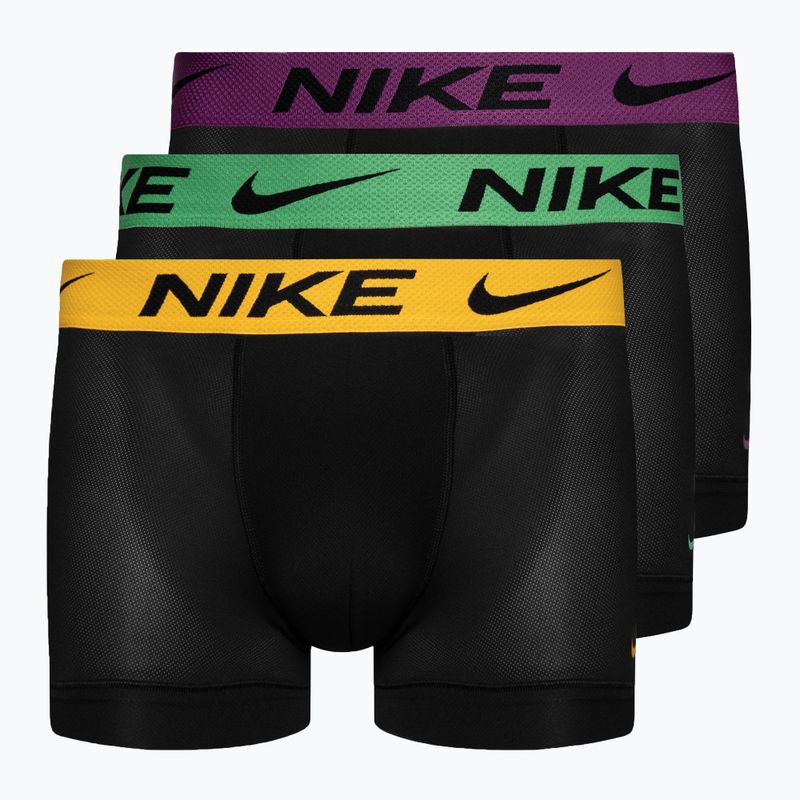 Ανδρικό μποξεράκι Nike Dri-FIT Cotton Trunk 3 ζεύγη fuxia/yellow/turquoise