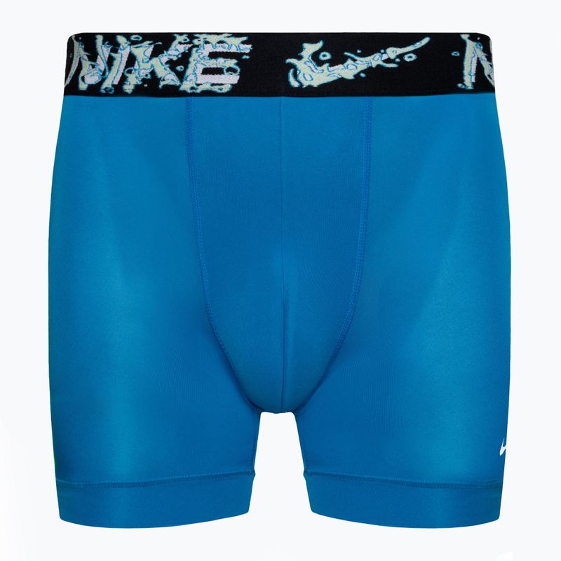 Ανδρικό μποξεράκι Nike Dri-Fit Essential Micro Boxer Brief 3 ζεύγη black/green/blue 2