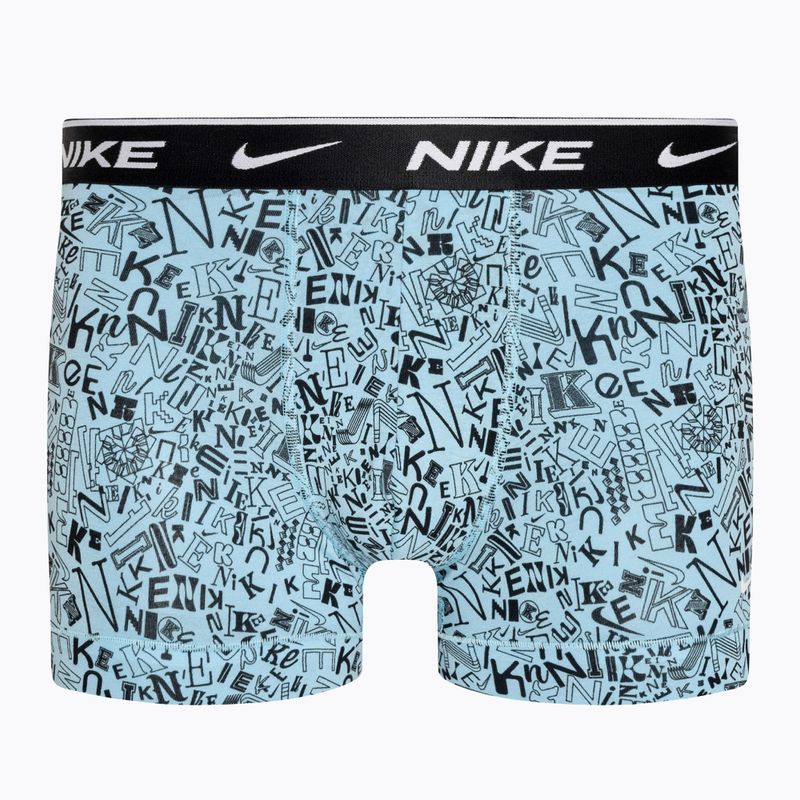 Ανδρικό μποξεράκι Nike Everyday Cotton Stretch Trunk 3 ζεύγη aquarius blue lg print/grey/uni red 2