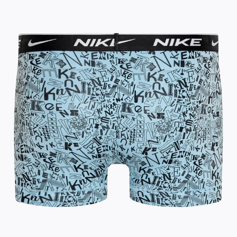 Ανδρικό μποξεράκι Nike Everyday Cotton Stretch Trunk 3 ζεύγη aquarius blue lg print/grey/uni red 3