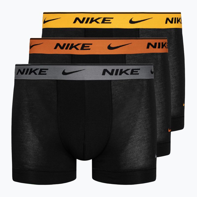 Ανδρικό μποξεράκι Nike Everyday Cotton Stretch Trunk 3 ζεύγη grey/orange/yellow