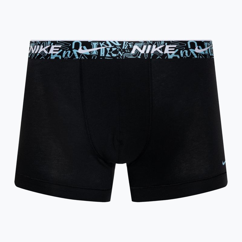 Ανδρικό μποξεράκι Nike Everyday Cotton Stretch Trunk 3 ζεύγη black/red/aquarius blue/stadium green 4