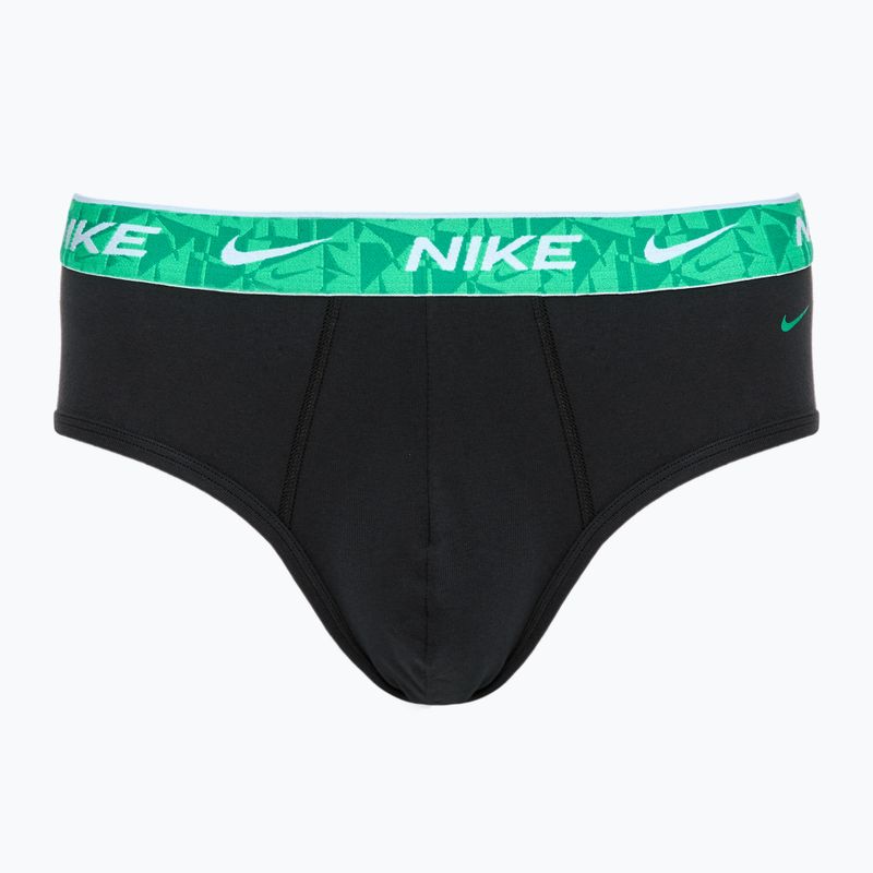 Ανδρικό σλιπ Nike Everyday Cotton Stretch Brief 3 ζεύγη black/green/black 3