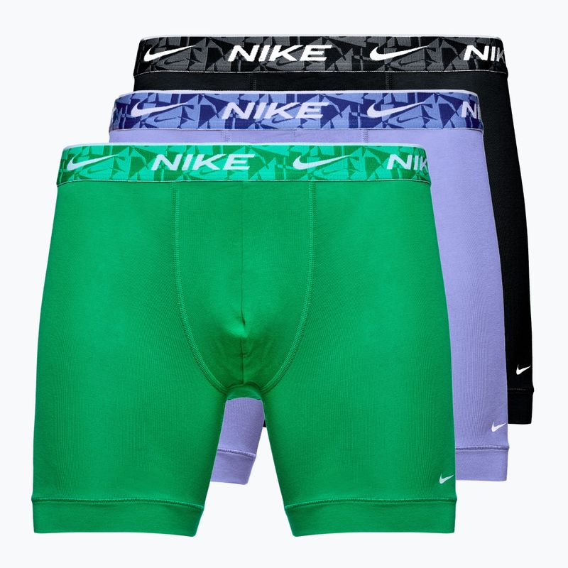 Ανδρικά μποξεράκια Nike Everyday Cotton Stretch 3 ζευγάρια πράσινο/μαύρο