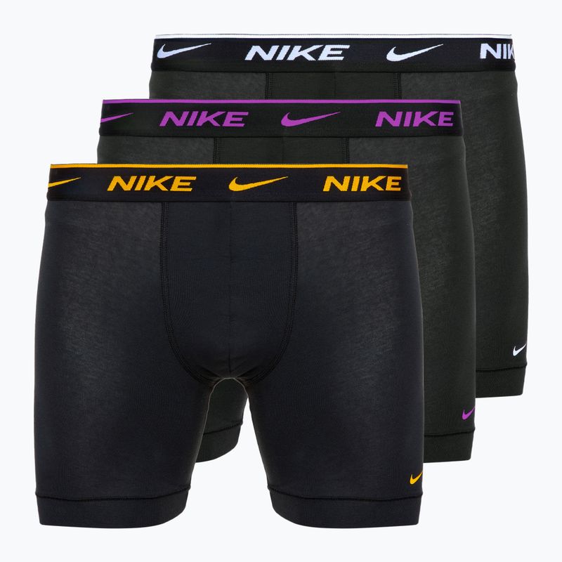 Ανδρικά μποξεράκια Nike Everyday Cotton Stretch 3 ζευγάρια μαύρο/χρυσό/μαύρο