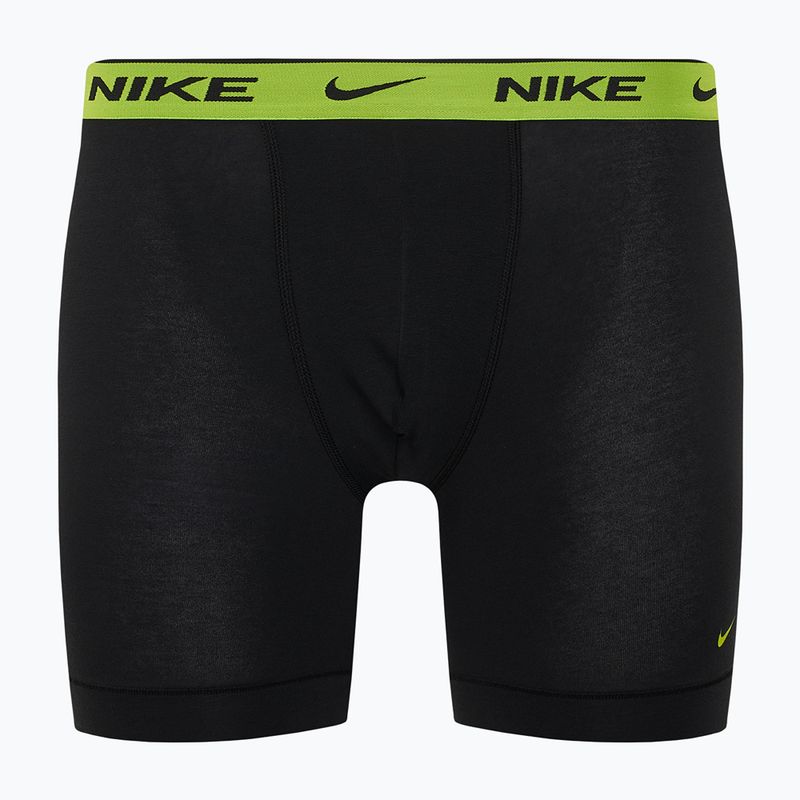 Nike Everyday Cotton Stretch ανδρικά σορτς μποξεράκια 3 ζευγάρια cyber μαύρο/γκρι δερμάτινο/σκούρο πόνι 2