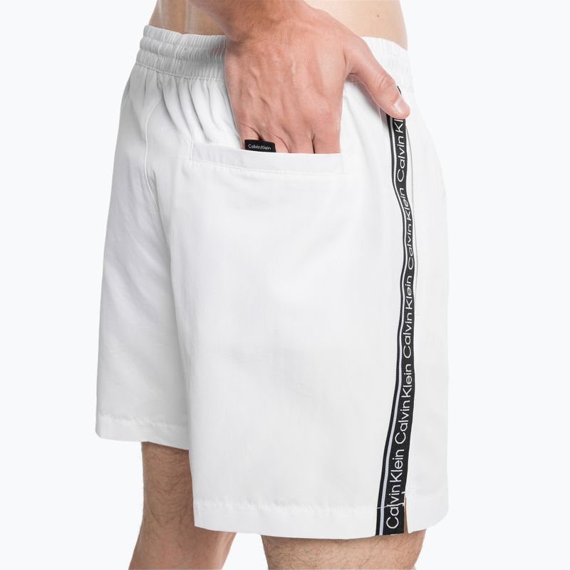 Ανδρικό Calvin Klein Medium Drawstring μαγιό σορτς λευκό 6