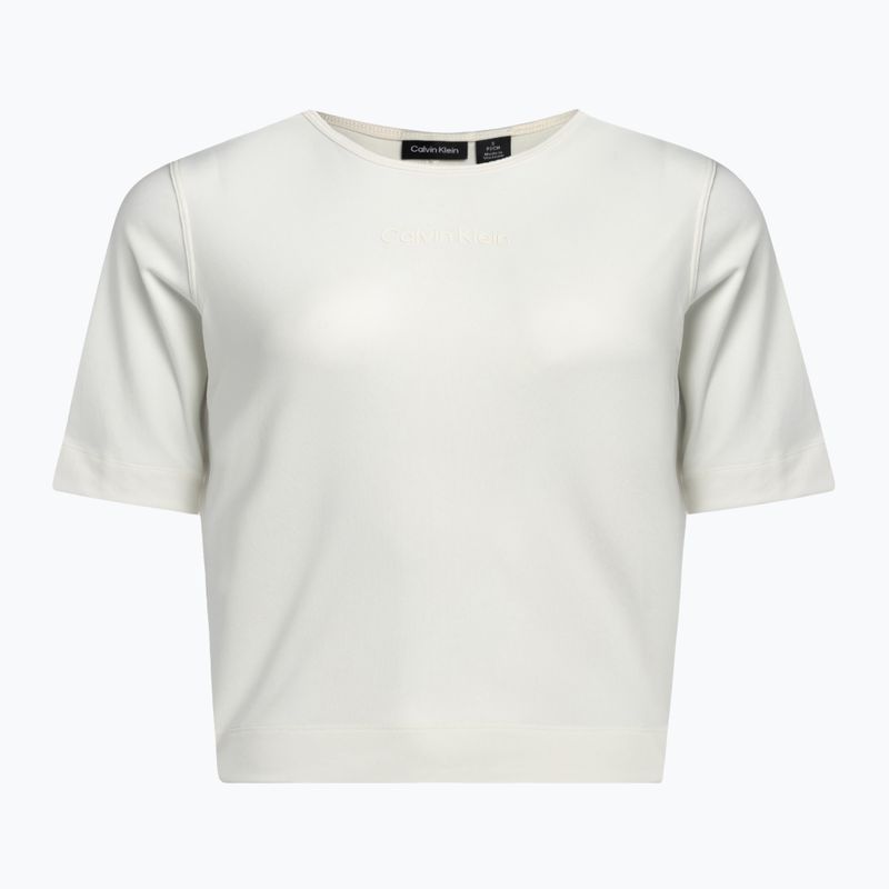 Γυναικείο Calvin Klein Knit λευκό σουέτ T-shirt 5