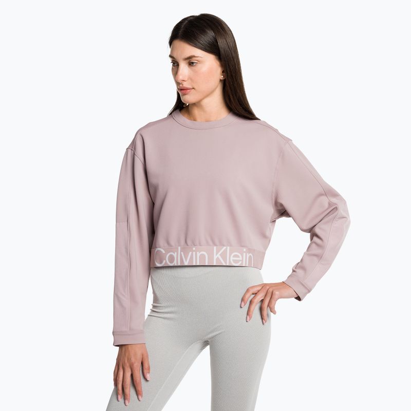 Γυναικείο φούτερ Calvin Klein Pullover φούτερ γκρι ροζ