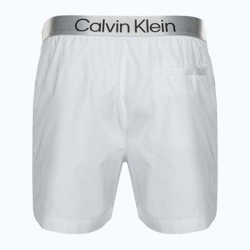 Ανδρικό Calvin Klein Medium Drawstring μαγιό σορτς λευκό 2